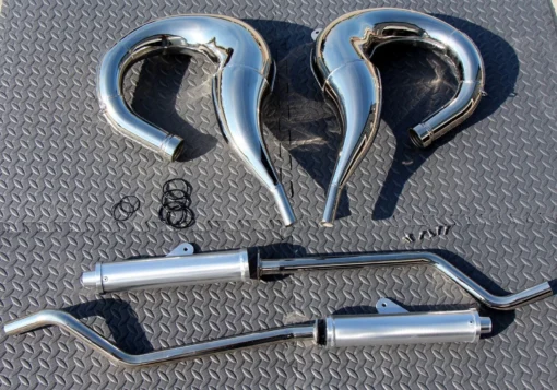 Yamaha Banshee CHROME in frame SHEARER drag pipes small bore 87-06 AIRBOX STYLE - Image 2